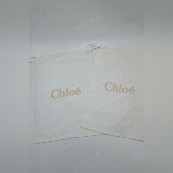 Chloe Other - CHLOÉ Dust Bags Set 2 Canvas Drawstring 16.5x11.5 Replacement Storage